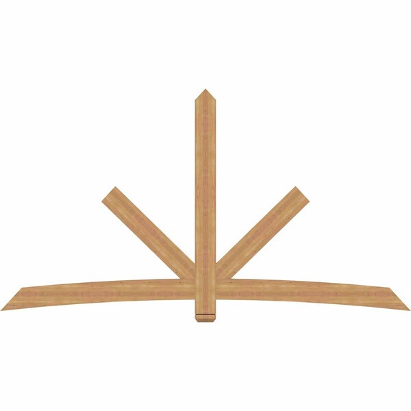 Ekena Millwork Alberta Timber Gable Bracket, Western Red Cedar, 108"W x 58"H x 1 1/2"D x 5 1/2"F, 13/12 Pitch GBW108X58X0206ALB00SWR - main